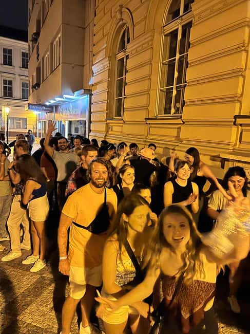 Prague: Pub Crawl with Shots & Entrance to Rooftop Club - Shots, discounts, and drinking games: what each bar stop feels like
