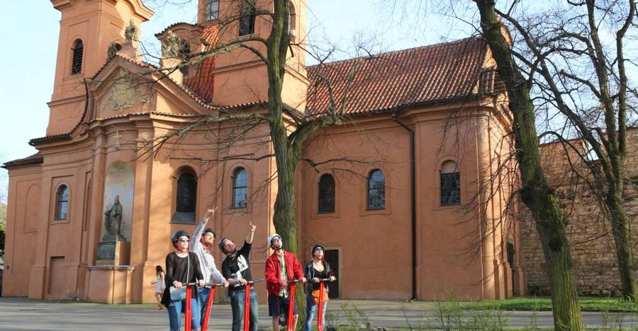 Prague Segway Tour with Oldest Monasteries and Free Taxi - The Hilltop Start at the Largest Stadium in the World