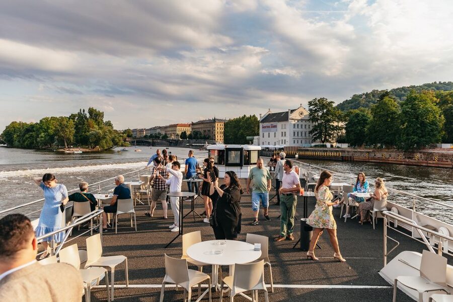 Prague: Sightseeing Dinner Cruise on Open-Top Glass Boat - A Prague dinner plan that actually feels like an evening