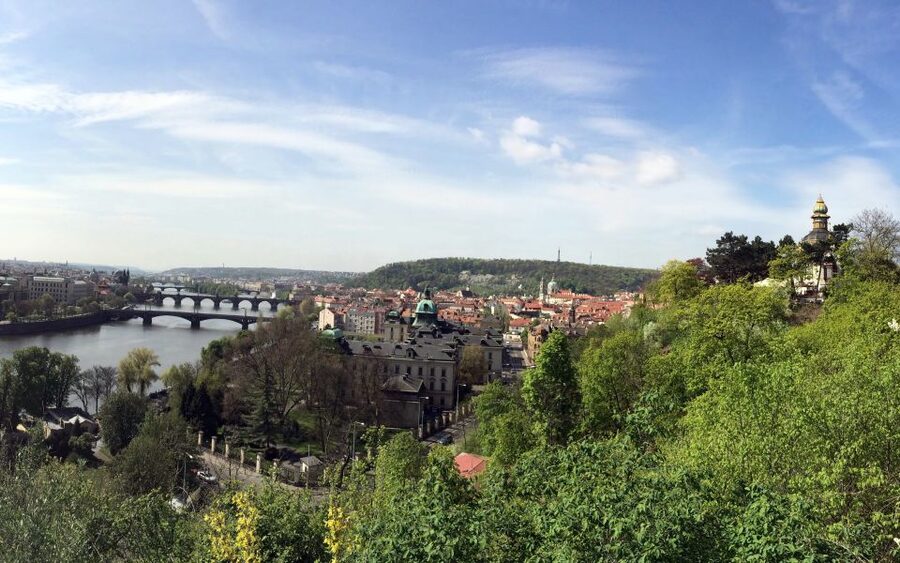 Prague: Stunning Viewpoints, Castle, City & Park E-Bike Tour - New Town and Wenceslas Square, Prague’s modern stage