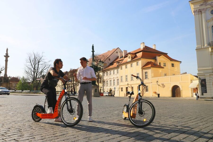 Prague: Tour by Electric Scooter or Cruiser eBike - John Lennon Wall and Kampa Island, Prague’s Color Palette