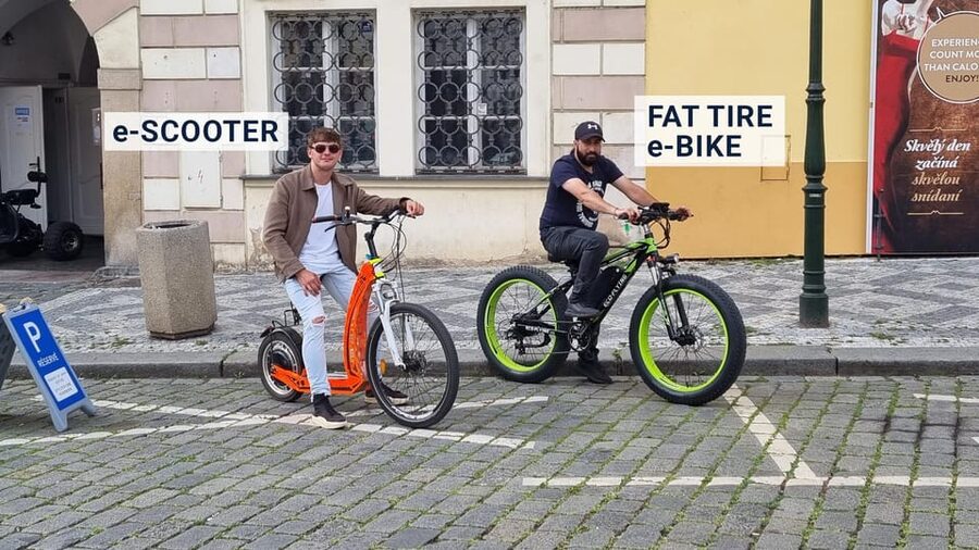 Prague: Tour by Electric Scooter or Cruiser eBike - Letná Park and the Giant Metronome View Stop