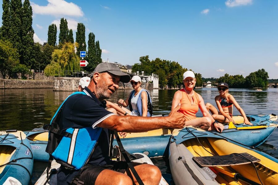 Prague: Vltava River Guided Canoeing Tour - Swimming, Wall Jumps, and What Water Levels Change