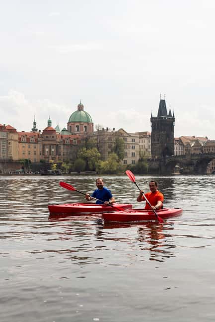 Prague: Vltava River Kayak Tour with Guide - How the kayak tour passes Charles Bridge for a different Prague angle