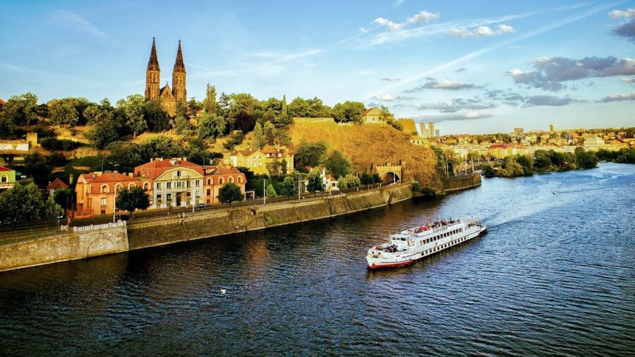 Prague: Vltava River Night Cruise with Buffet - The night route: Charles Bridge to the Dancing House, with Prague Castle views in between