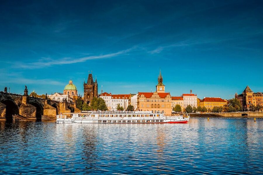 Prague: Vltava River Night Cruise with Buffet - Deck comfort and what to know about boat types