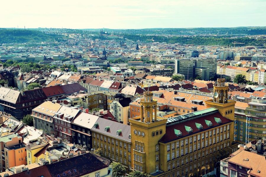 Prague: Žižkov TV Tower Observatory Entry Ticket - Cabin 2: the bubble chair, street sounds, and a playful pause