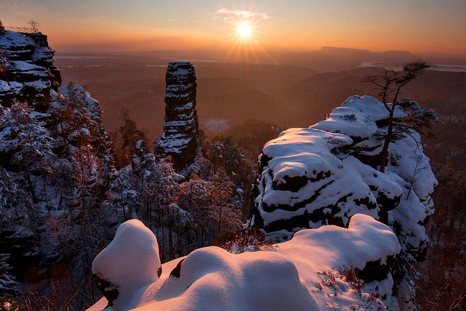 Pravcicka Gate & Bastei Bridge Winter National Park Tour from Prague - Bastei Bridge: canyon views from classic rock formations