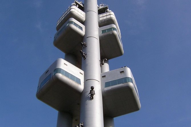 Private Prague Cold War Walking Tour - Zizkov Television Tower: Brutalism as a skyline landmark