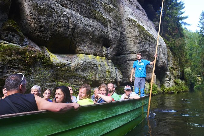 Private Tour to Czech-Saxon Switzerland National Park - Edmundova souteska boat ride: narrow canyon scenery from the water
