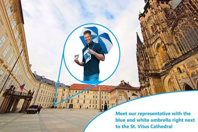 Skip the Line: Prague Castle Ticket and Introductory Overview - Meeting by St. Vitus Cathedral, and finding the right person